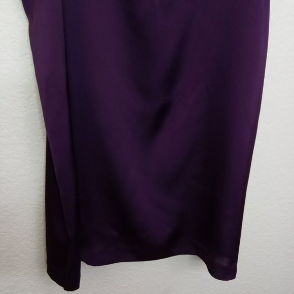 Kensie Plum Satin Mini Slip Sleeveless Dress M - Picture 4 of 7